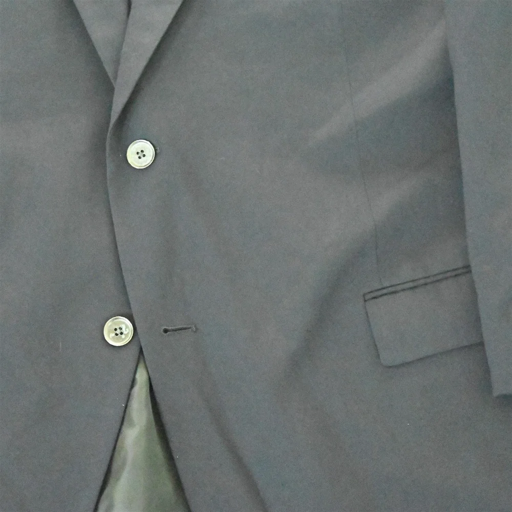 GS 52R Navy Blue Silver Button Wool Mens Blazer‎ Suit Jacket Sport Coat